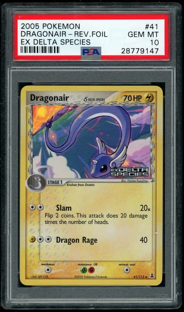 POKEMON DRAGONAIR-REV.FOIL 2005 EX DELTA SPECIES #41 PSA 10