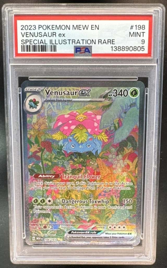 2023 Pokemon SV 151 Venusaur ex #198/165 Special Illustration Rare PSA 9