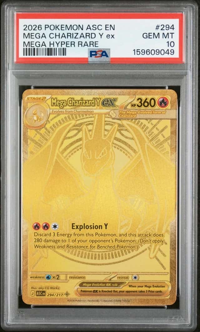 POKEMON MEGA CHARIZARD Y ex 2026 ASC EN-ASC HEROES #294 MEGA HYPER RARE PSA 10