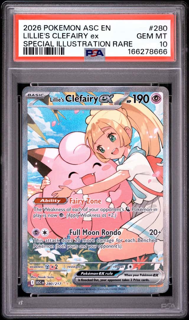 2026 POKEMON ASCENDED HEROES SPECIAL ILLUSTRATION LILLIE'S CLEFAIRY EX PSA 10