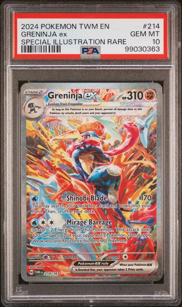 2024 Pokemon TWM EN #214 Greninja ex SIR PSA 10 GEM MINT