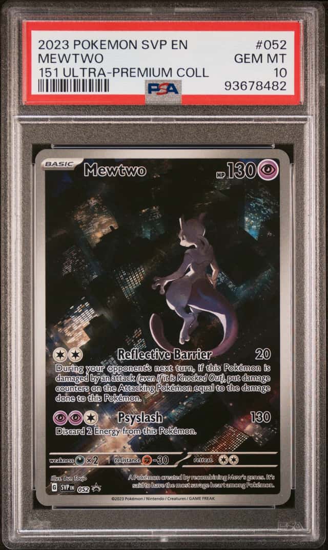 2023-25 Pokemon SV Black Star Promos Mewtwo 2023 #052 PSA 10 GEM MINT