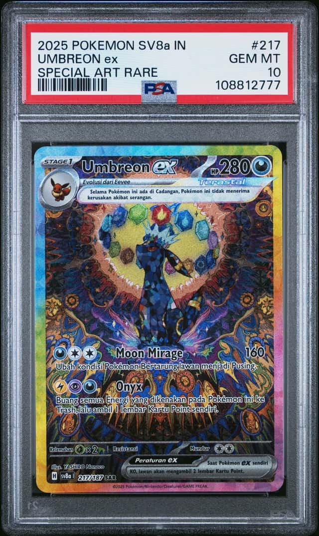 2025 Pokemon SV Terastal Fest ex Special Art Rare Umbreon ex #217/187 PSA 10