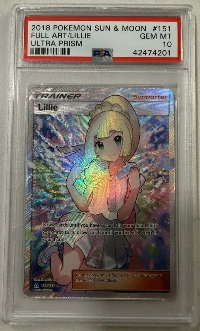 2018 POKEMON SUN & MOON ULTRA PRISM #151 FULL ART/LILLIE PSA 10