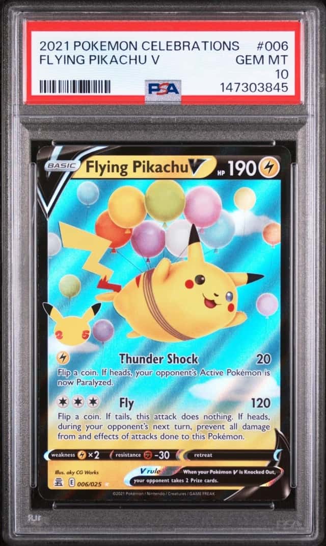 2021 POKEMON CELEBRATIONS #006 FLYING PIKACHU V PSA 10 (PART OF SEQUENTIAL SET)