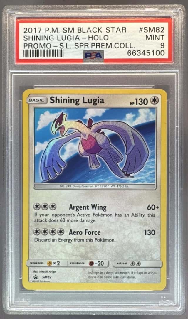 66345100 Shining Lugia 2017 Pokemon Sun Moon Shining Legends Promo #SM82 PSA 9