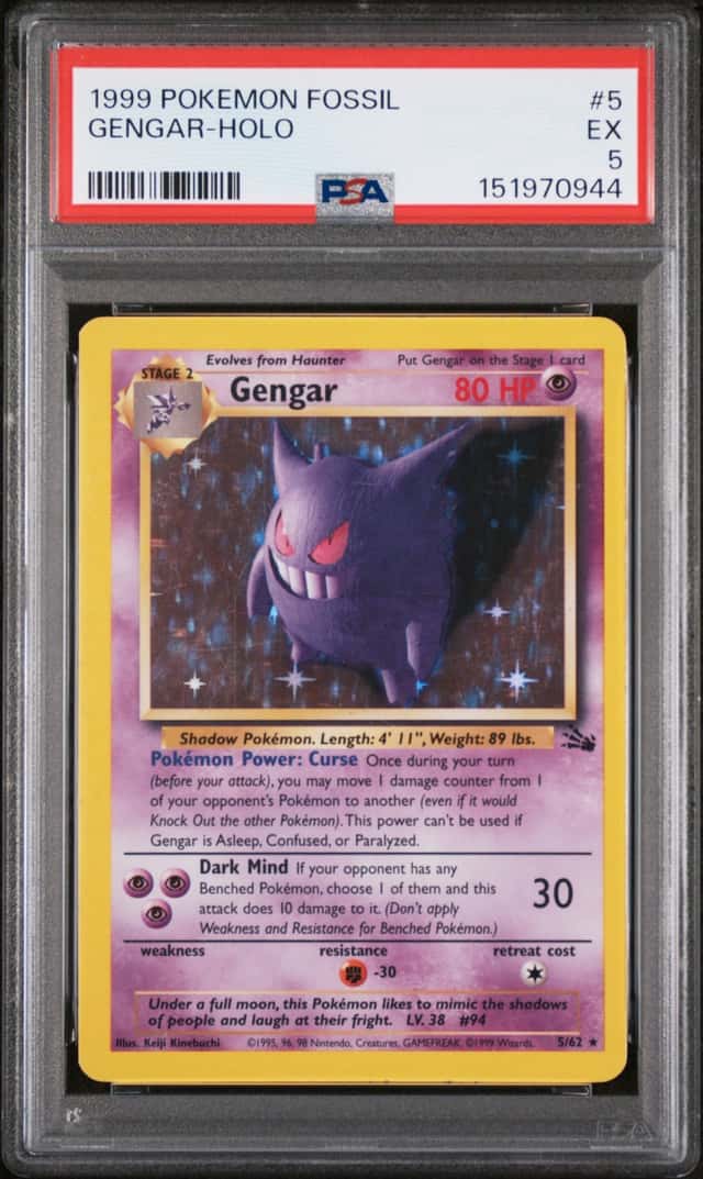 Gengar Holo #5 Fossil 1999 Pokemon PSA 5 151970944