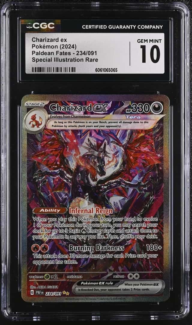 Charizard EX 234/091 Special Illustration Rare PAF Pokemon CGC 10 Gem Mint *065