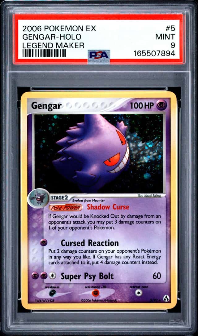 Gengar 5/92 Holo From Pokemon TCG Legend Marker Graded PSA 9