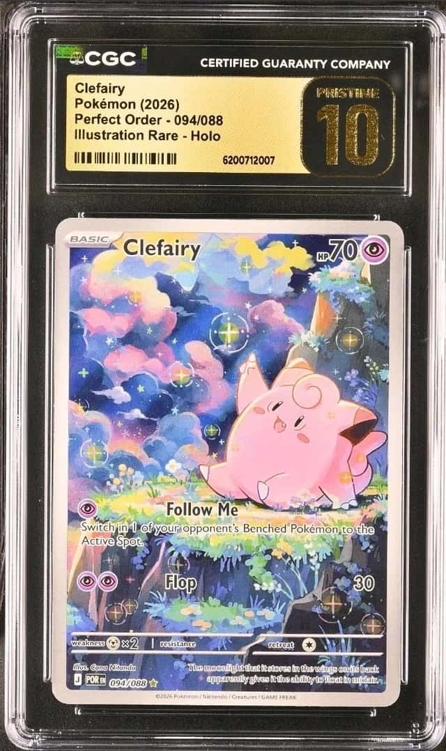 Pokemon Clefairy 094/088 Perfect Order IR Illustration Rare Holo CGC 10 PRISTINE