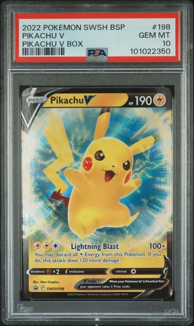 Pokemon SWSH Black Star Promos Pikachu V Jumbo #SWSH198 PSA 10 GEM MINT GEM MINT