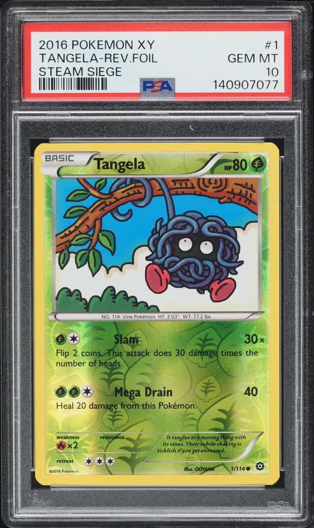 2016 Pokemon XY Steam Siege Reverse Holo Tangela #1 PSA 10 GEM MINT