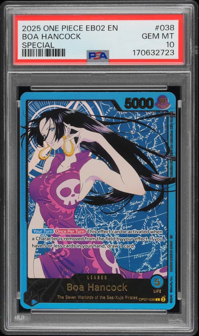 One Piece Boa Hancock #038 Special Gold Leader English 25th Collection PSA 10