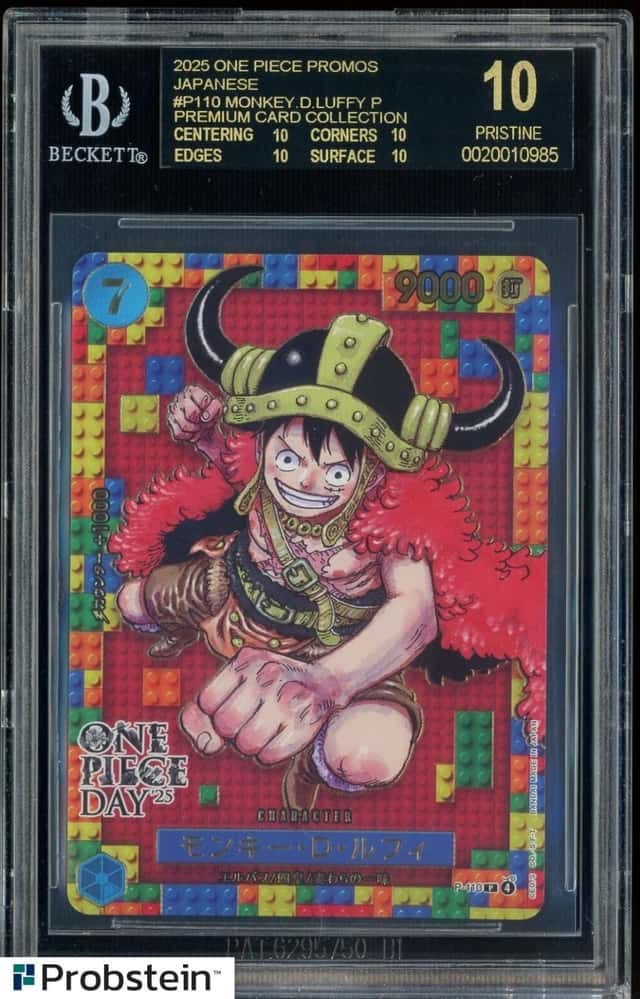 2025 One Piece Promos JPN P110 Monkey D. Luffy Premium Card BGS 10 BLACK LABEL