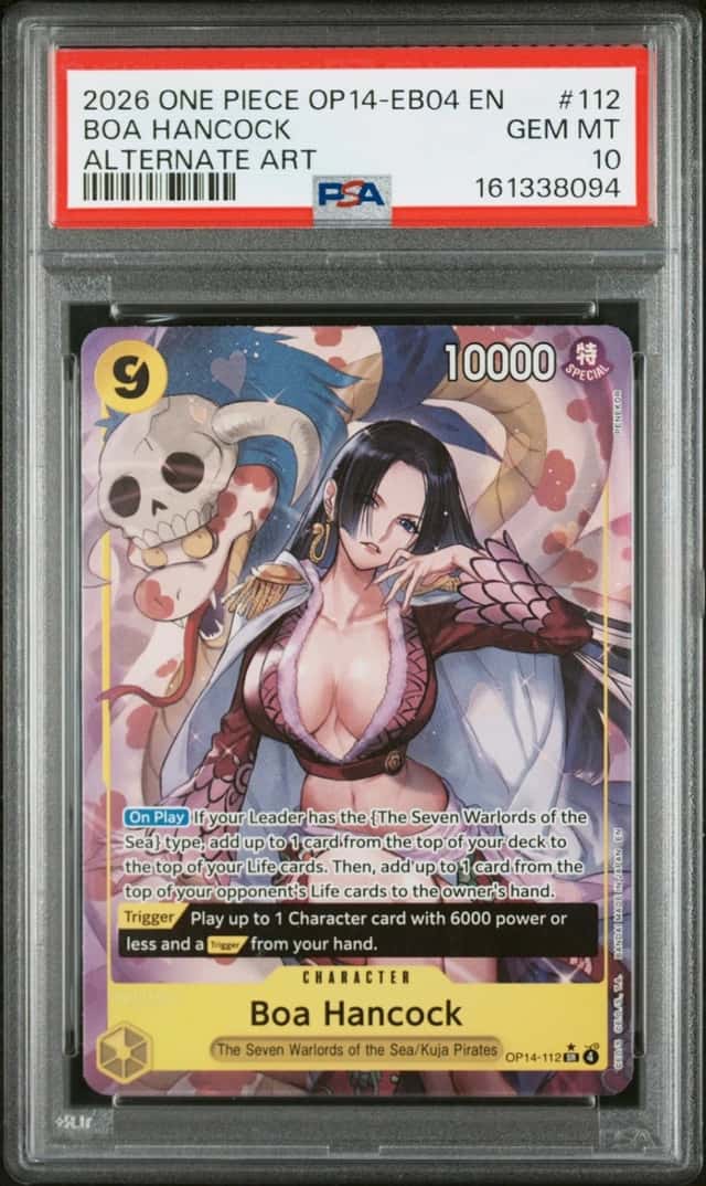 2026 ONE PIECE OP14-EB04-THE AZURE SEA'S SEVEN ALTERNATE ART BOA HANCOCK PSA 10