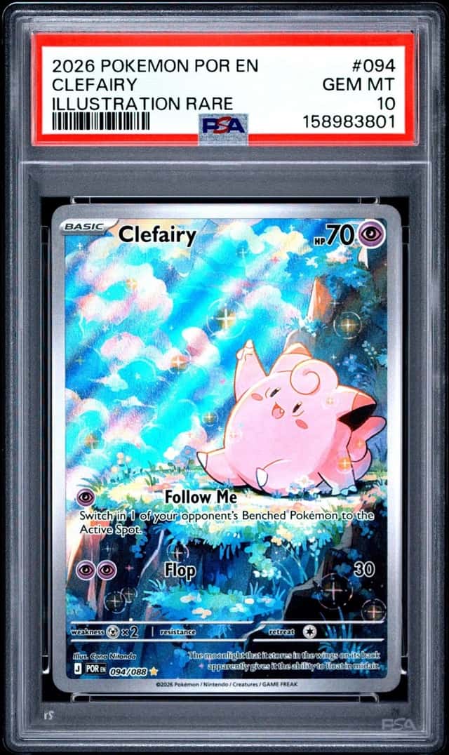 2026 POKEMON POR EN-PERFECT ORDER ILLUSTRATION RARE #094 CLEFAIRY PSA 10