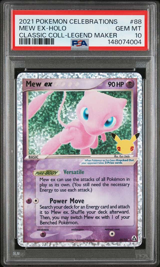 Mew ex Holo #88/92 -  2021 Pokemon Celebrations - PSA 10 - New Cert
