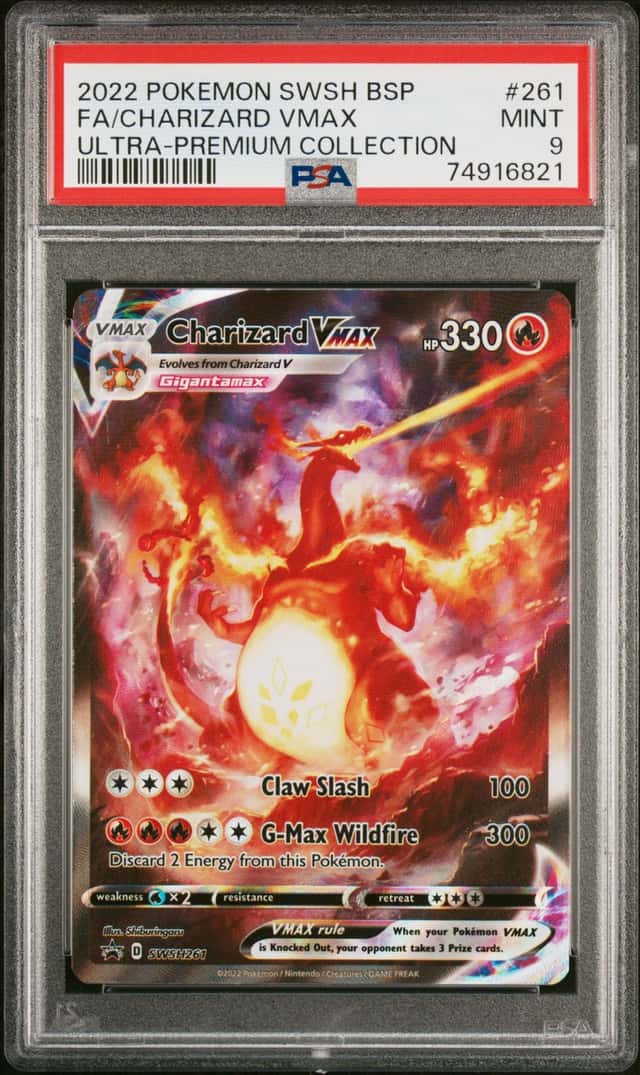 Pokemon Cards PSA 9 MINT Charizard Vmax FA UPC Promo 2022 SWSH Rare #261