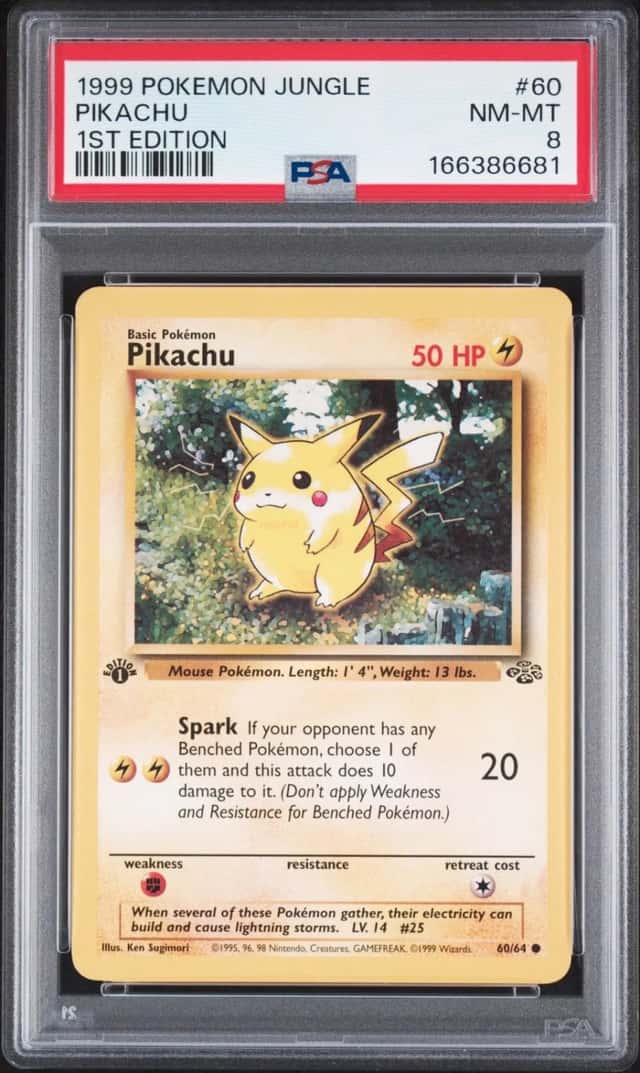 1999 POKEMON JUNGLE 1ST EDITION #60 PIKACHU PSA 8