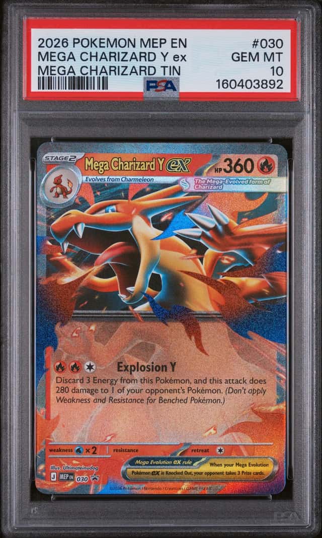Pokemon 2026 Mega Charizard Y ex 030 Black Star Promo GEM MINT PSA 10