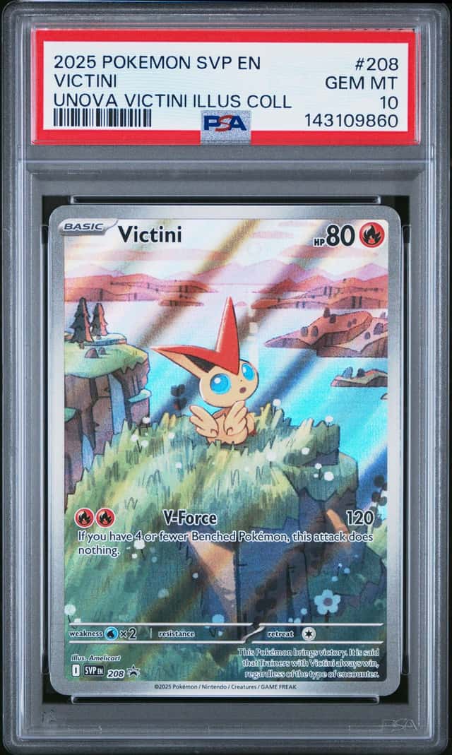 2025 Pokemon SV Black Star Promos Victini 2024 #208 PSA 10 GEM MINT (60)