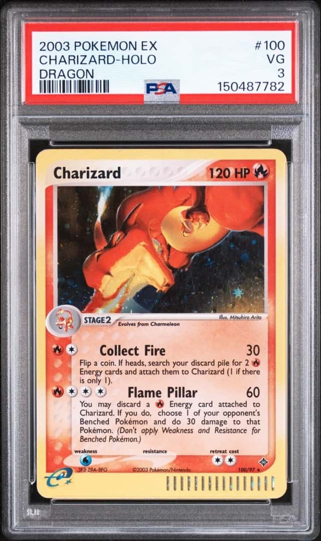 Pokemon Charizard Holo EX Dragon 100 PSA 3