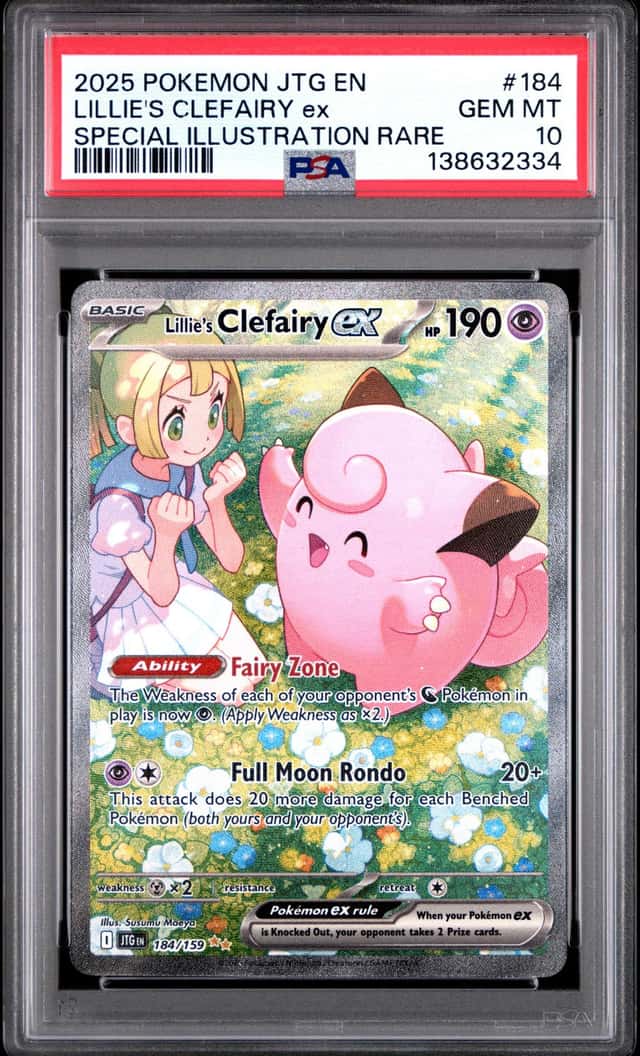 2025 POKEMON LILLIE'S CLEFAIRY ex SPEC ILLUS RARE JOURNEY TOGETHER #184 PSA 10