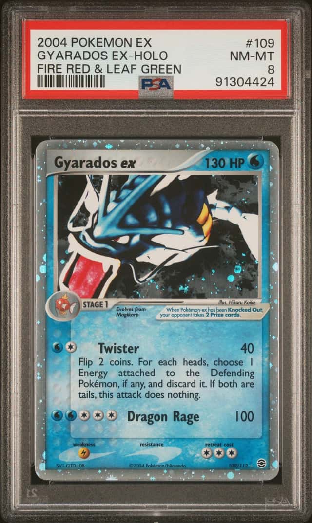 2004 Pokemon GYARADOS EX #109/112 FireRed & LeafGreen Ultra Rare English PSA 8