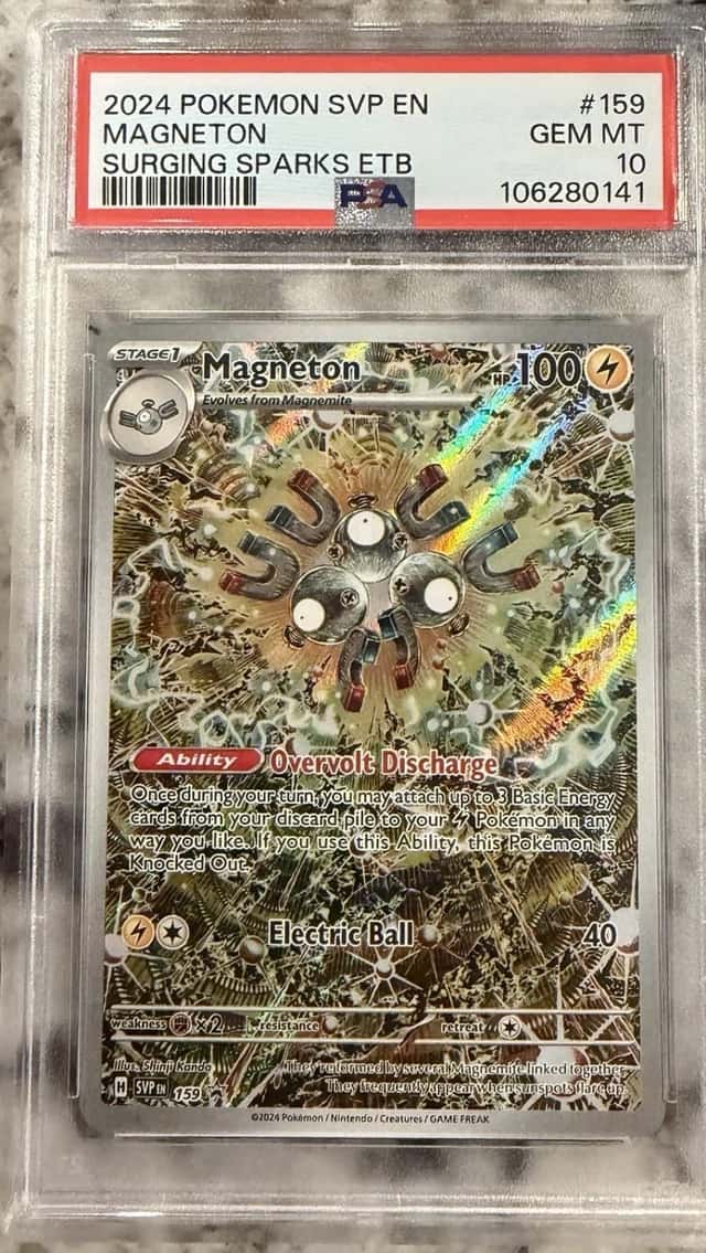 Pokémon TCG Magneton SV Promo 159 Holo PSA 10 2024 EN Stage 1 HP 100