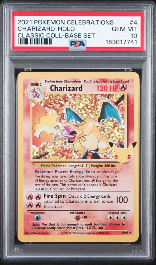 2021 POKEMON CELEBRATIONS CLASSIC COLLECTION BASE SET CHARIZARD HOLO #4 PSA 10