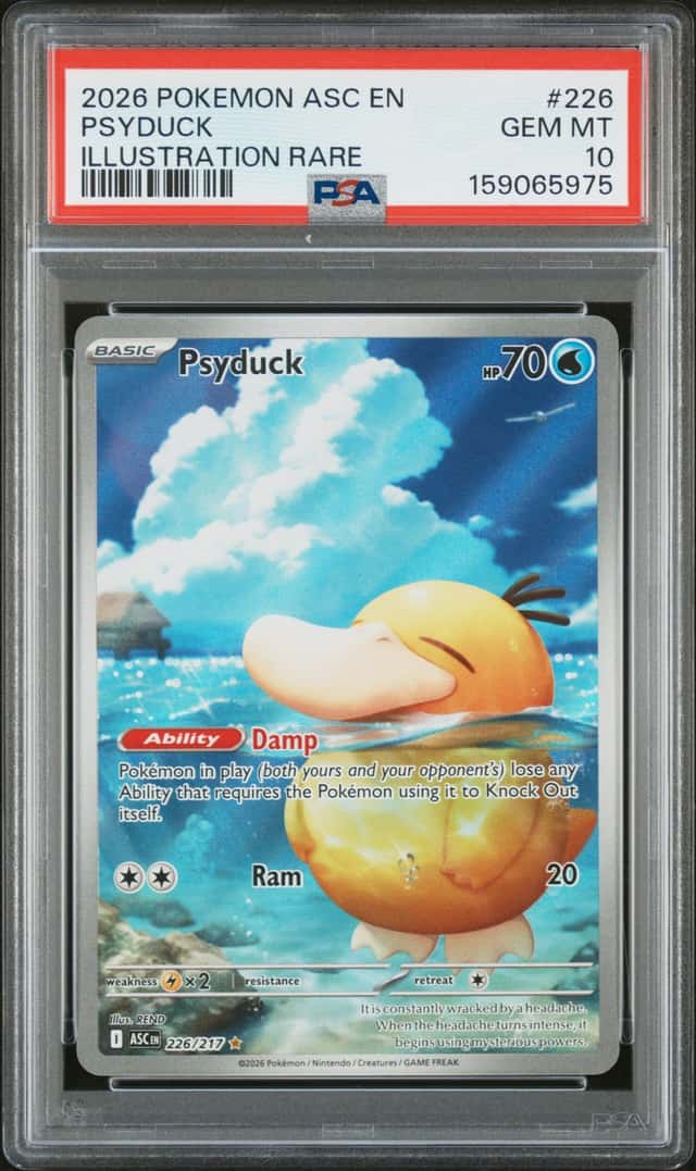 2026 Pokemon ASC EN #226 Psyduck Illustration Rare PSA 10 GEM MINT