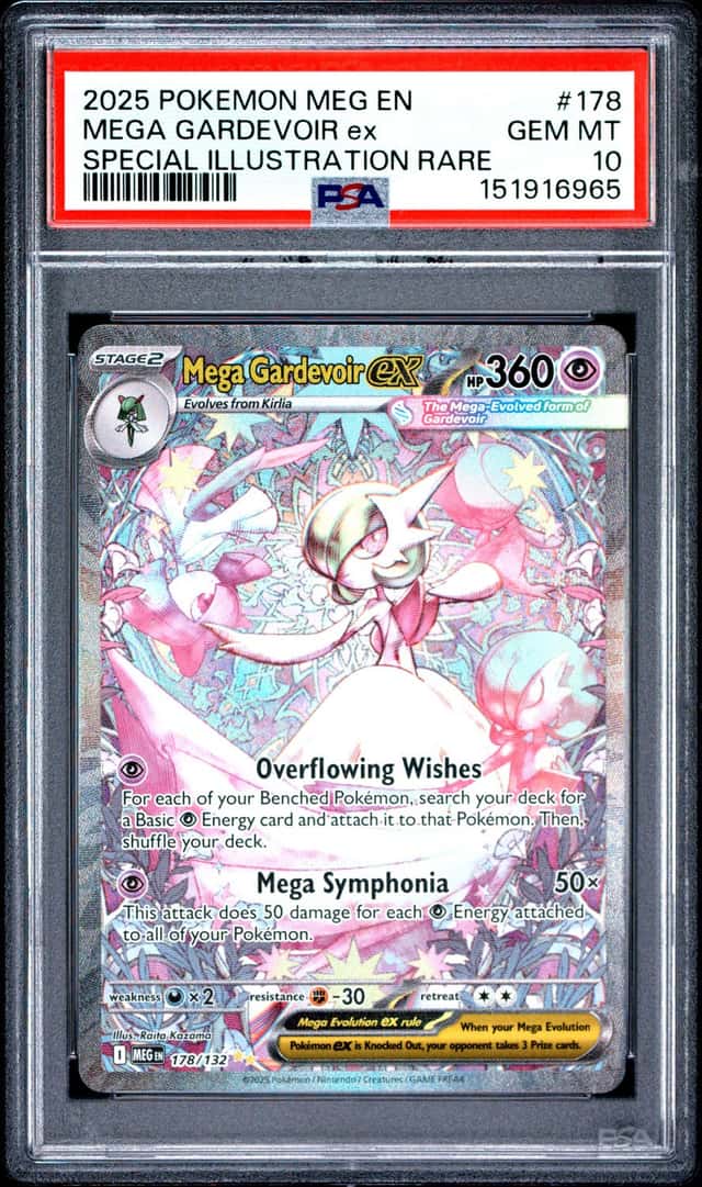 2025 Pokemon MEG EN #178 Mega Gardevoir ex Special Illustration Rare PSA 10