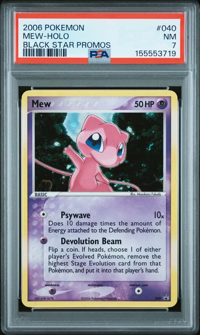 2006 Pokemon Black Star Promo #040 Mew Holo PSA 7 NM