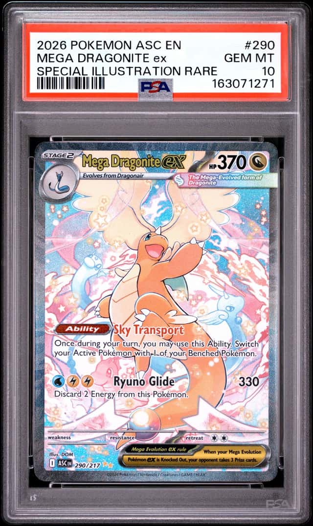 2026 Pokemon Mega Dragonite ex Special Illustration Rare #290/217 PSA 10