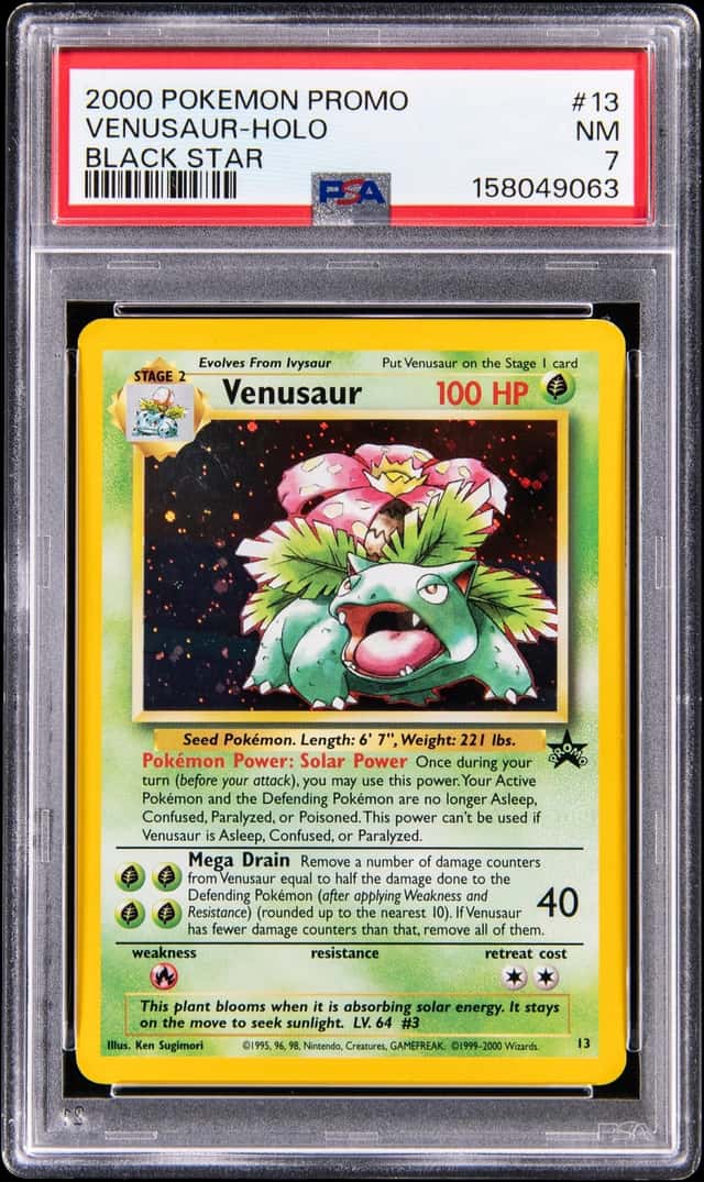 2000 Pokemon Promo Black Star Holo #13 Venusaur - PSA NM 7