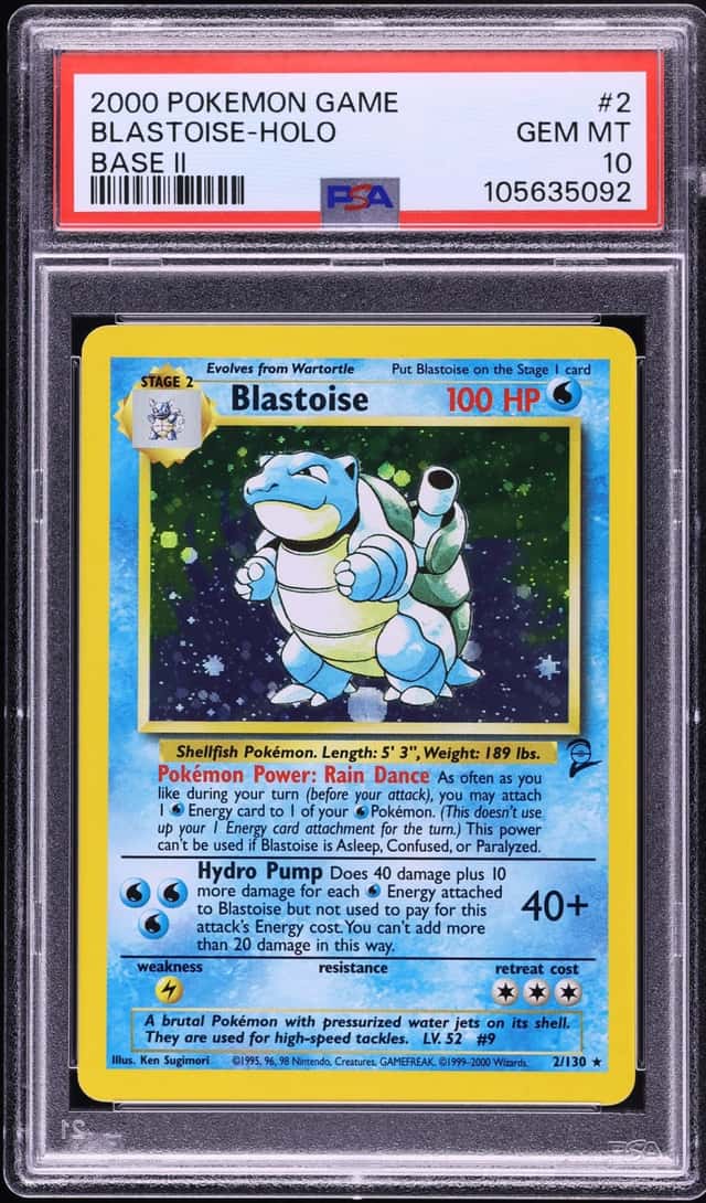 2000 Pokemon Base Set 2 Holo Blastoise #2 PSA 10 GEM MINT