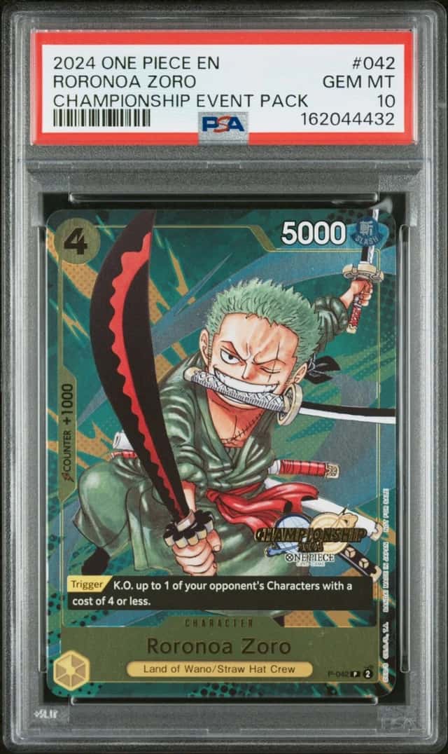 2024 ONE PIECE CHAMPIONSHIP 2024 EVENT PACK #042 RORONOA ZORO PSA 10