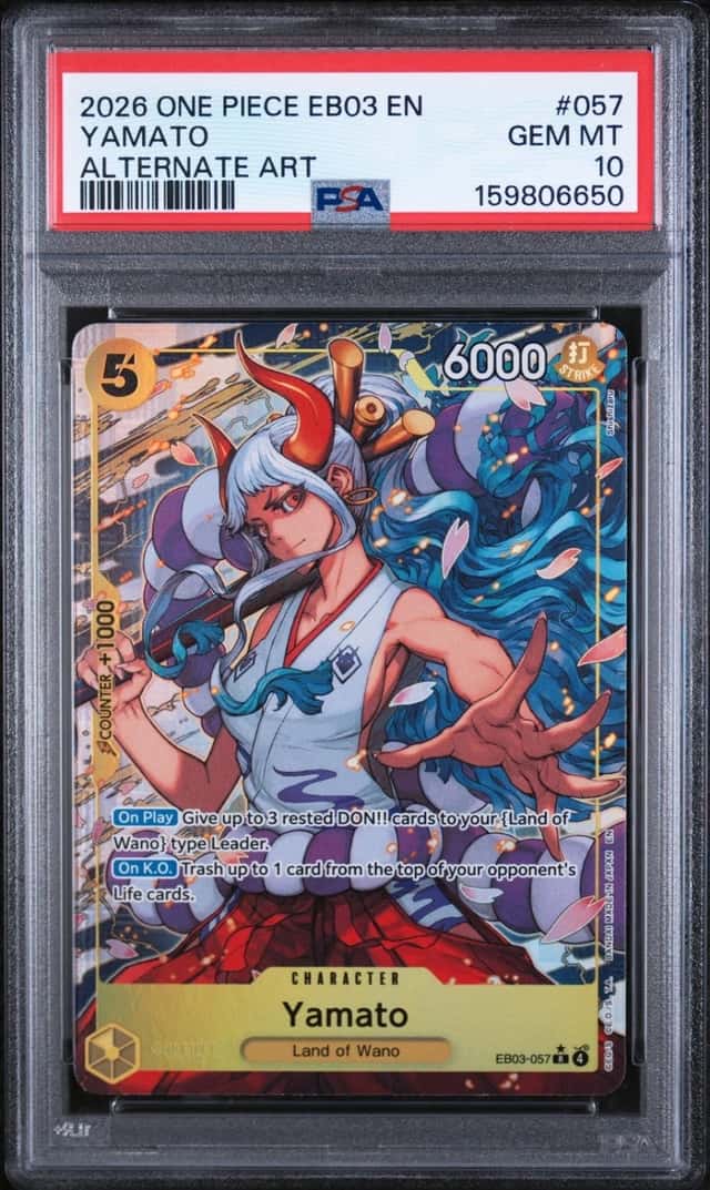 2026 ONE PIECE EB03-EXTRA BOOSTER HEROINES EDITION ALT ART YAMATO PSA 10