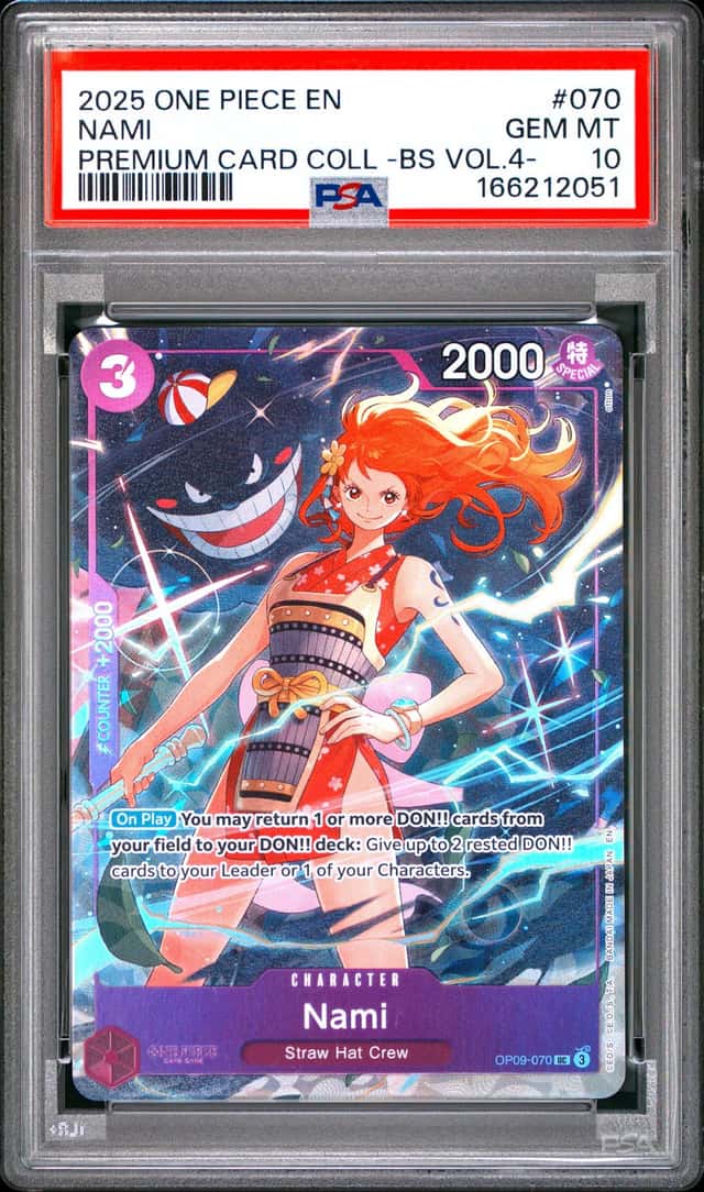 2025 ONE PIECE PREMIUM CARD COLLECTION BEST SELECTION VOL.4 #070 NAMI PSA 10