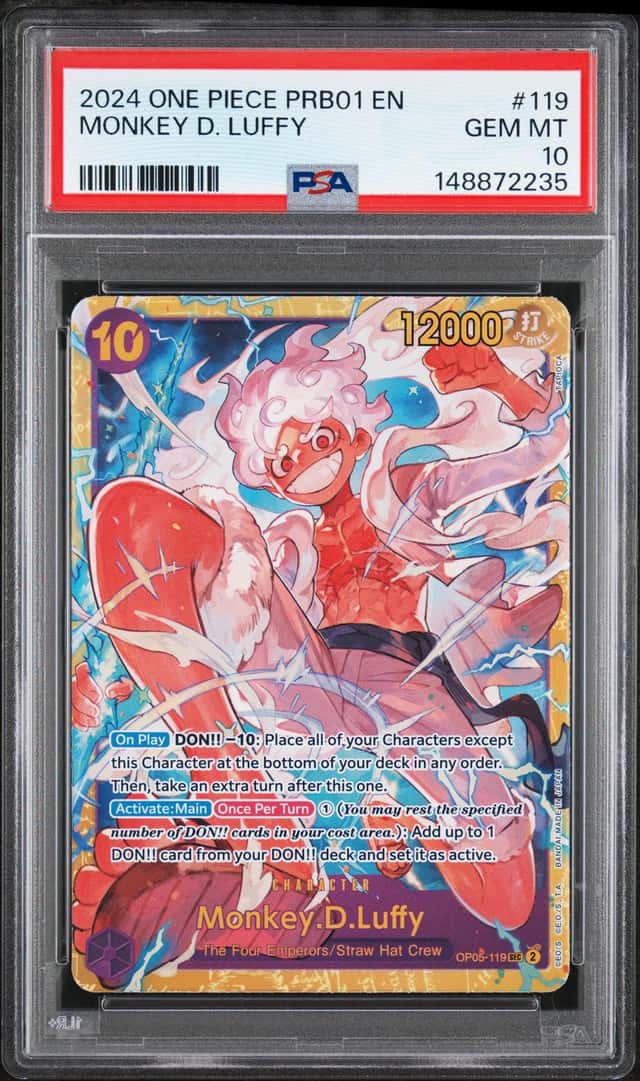2024 One Piece The Best Monkey.D.Luffy Secret Rare #OP05-119 PSA 10 GEM MINT