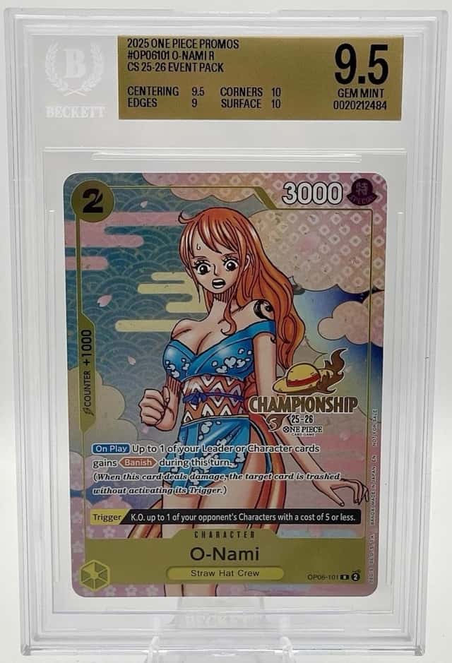 O-Nami (CS 25-26 Event Pack) OP06-101 One Piece Promotion Cards BGS 9.5