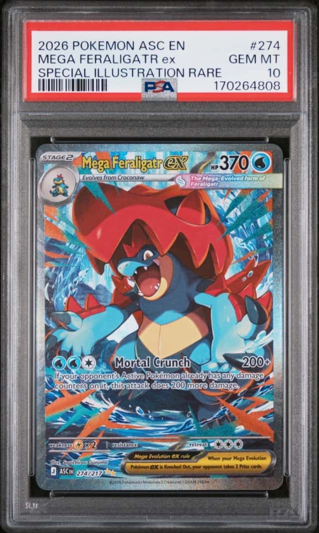 2026 POKEMON ASCENDED HEROES SPECIAL ILLUSTRATION RARE MEGA FERALIGATR EX PSA 10