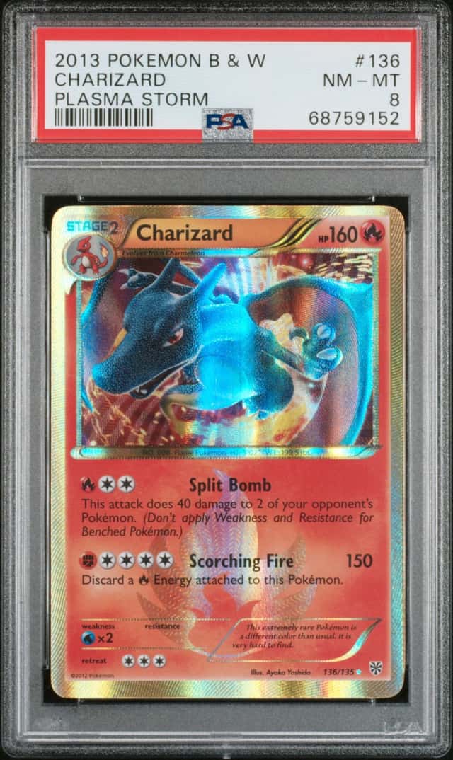 2013 Pokemon B & W Plasma Storm #136 Charizard PSA 8 NM-MT