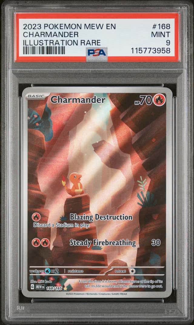 The Pokémon Company Pokemon TCG Charmander IR Holo 168/165 PSA 9 EN 2023