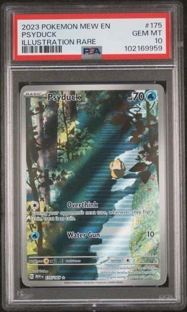POKEMON PSYDUCK 2023 MEW EN-151 #175 ILLUSTRATION RARE PSA 10
