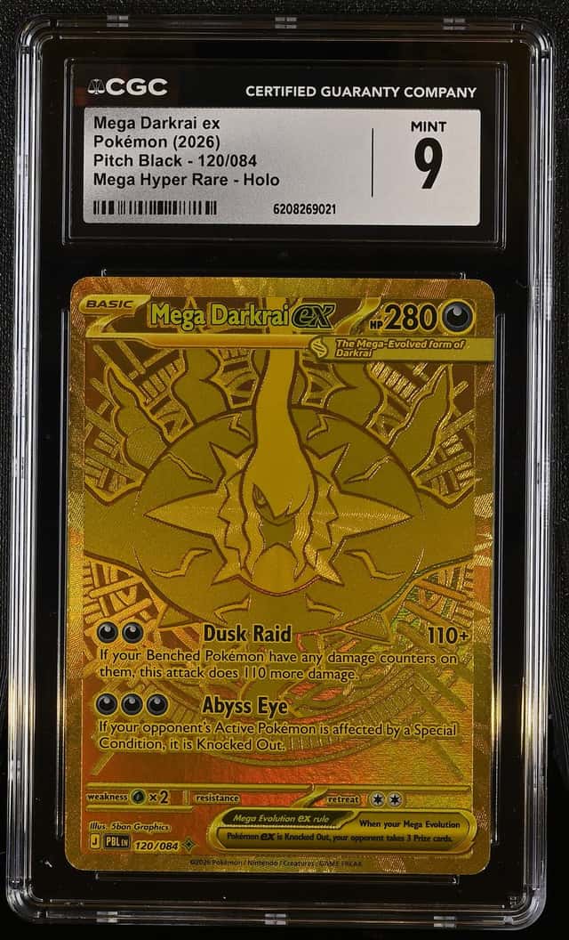 MEGA DARKRAI EX 2026 POKEMON PITCH BLACK 120/084 MEGA HYPER RARE CGC 9 Q7128