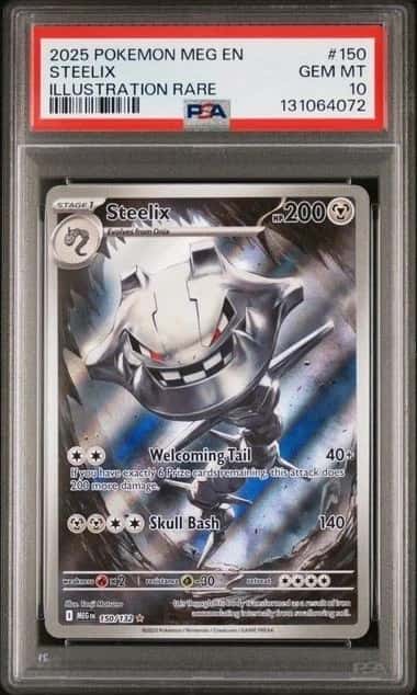POKEMON STEELIX 2025 MEGA EVOLUTION #150 ILLUSTRATION RARE PSA 10