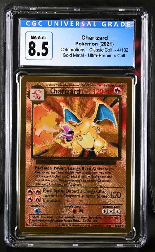 2021 Pokemon Celebrations Classic Ultra Premium #4 Charizard Gold Metal CGC 8.5