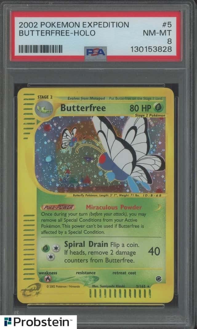 2002 Pokemon Expedition #5 Butterfree Holo PSA 8 NM-MT