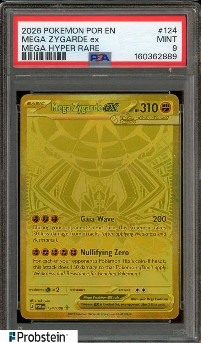 2026 Pokemon POR EN Mega Hyper Rare #124 Mega Zygarde ex PSA 9 MINT